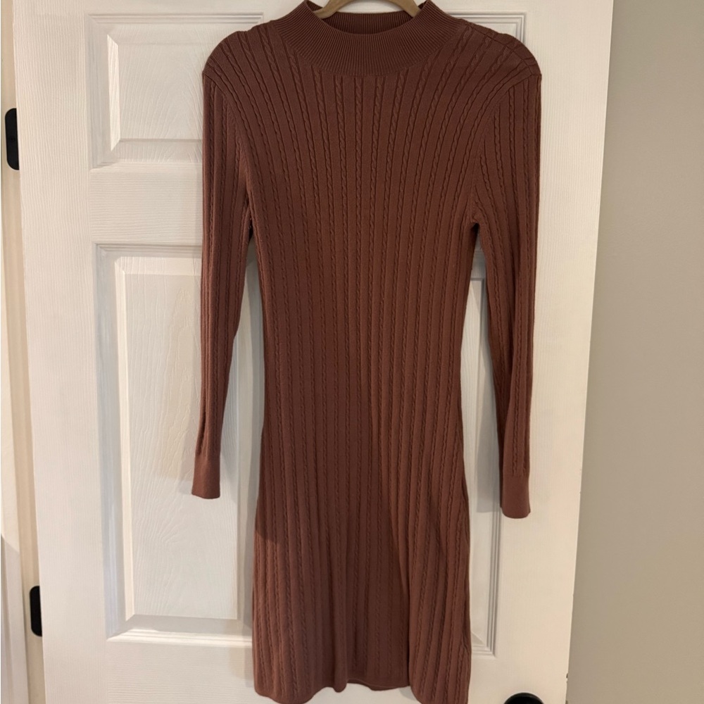Abercrombie & Fitch Long Sleeve Brown Dress